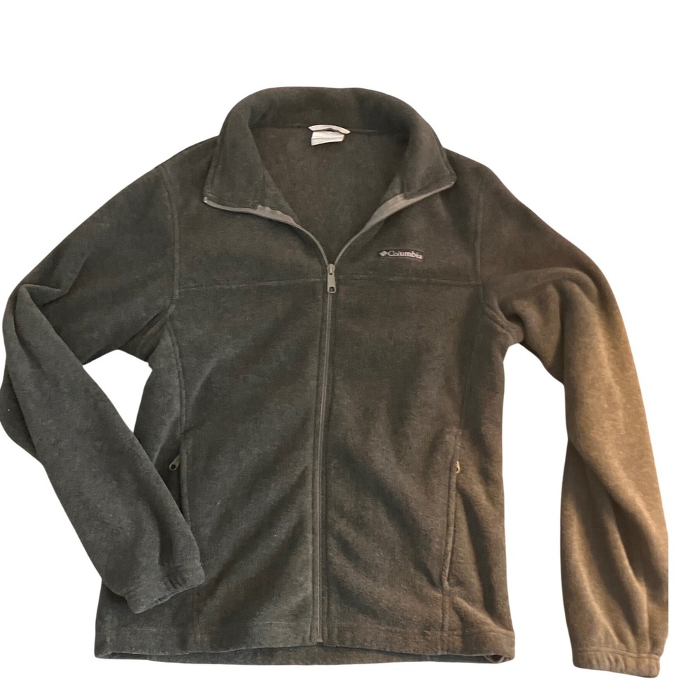 Columbia Fleece Jacket Full Zip Gray Athletic Outdoor S Layering - Picture 1 of 10